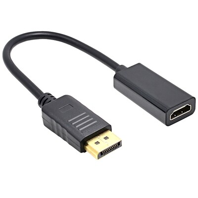 Adaptateur vidéo DisplayPort Mâle vers HDMI Femelle 0,15m 4K