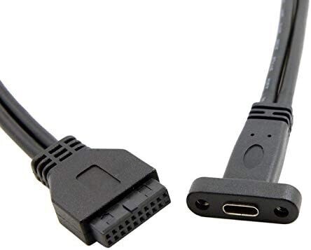 Câble  USB-C femelle vers USB 3.0 carte mère 19 broches
