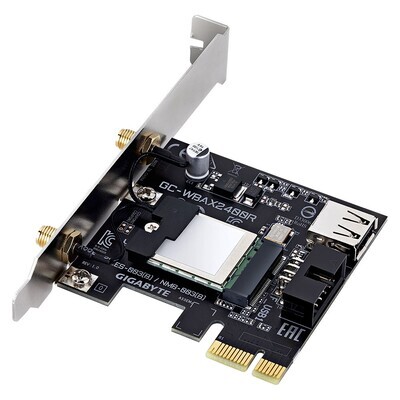 GIGABYTE GC-WBAX2400R - Carte Réseau PCIe Wi-Fi 6E - Bluetooth 5.3