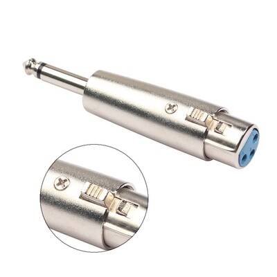 Adaptateur XLR 3 broches femelle à 6.35mm Mono mâle