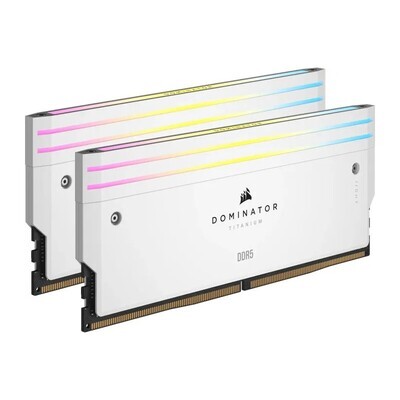 Corsair Dominator Titanium RGB DDR5 - 7000MHz - 32Go - 2x16Go - Blanc