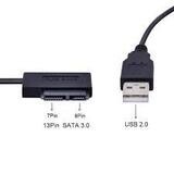 Cable  Slim SATA II 7 + 6   vers Lecteur USB de CD DVD