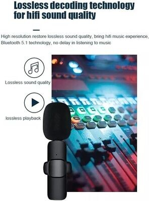 Microphone sans fil pour smartphones Android et iOS