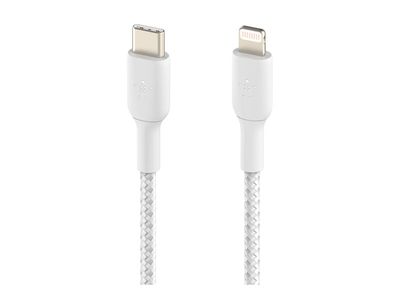 Belkin Câble USB-C vers Lightning Tressé Blanc 1m (01733)