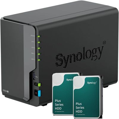 Synology DS224+ 2Go avec 8To HAT3300, Non assemblé