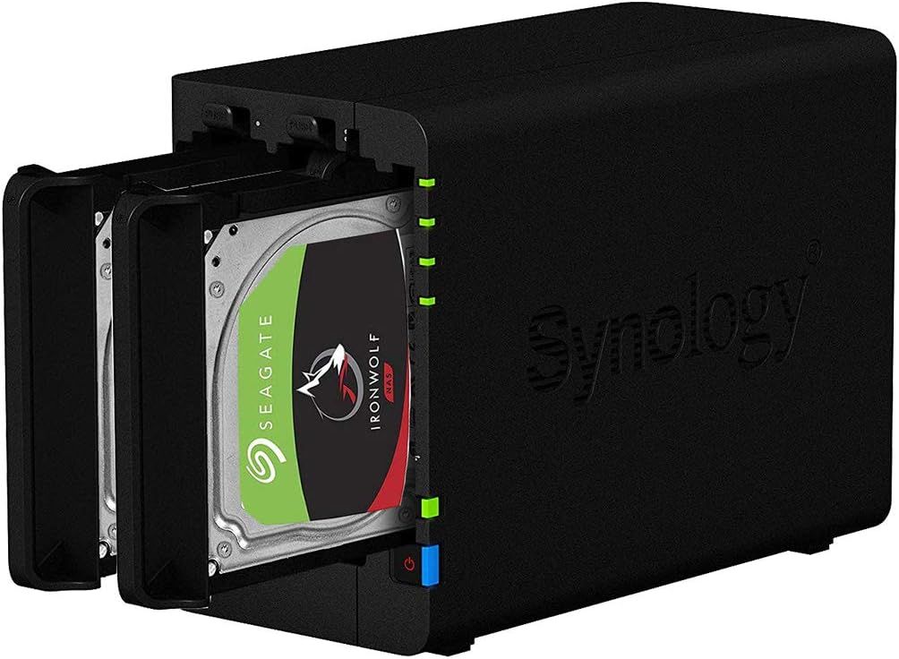 Bundle SYNOLOGY DS224+ 2Go IronWolf 16To (2X 8To) Non assemblé