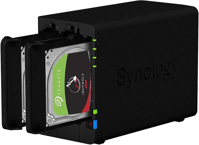 Bundle SYNOLOGY DS224+ 2Go IronWolf 16To (2X 8To) Non assemblé