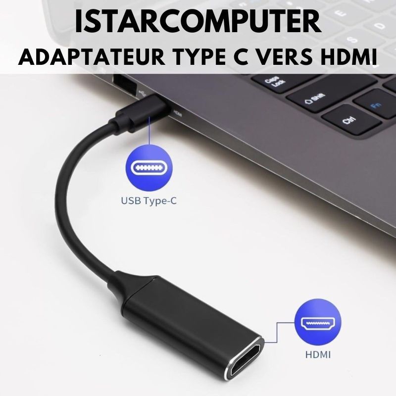 Adaptateur USB Type-C vers HDMI 4K UHD