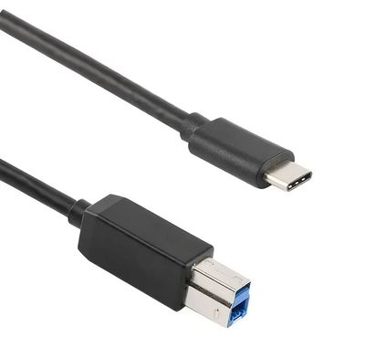 Câble USB 3.0 USB-C™ vers USB B 3.0 , Noir, 1 m
