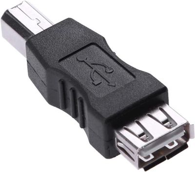 Adaptateur USB 2.0 Type B Mâle vers USB 2.0 Type A Femelle - Noir