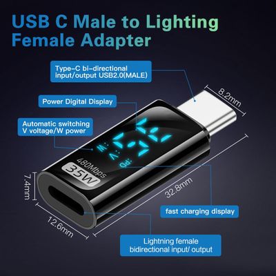 Adaptateur d rapide USB Type-C 35 W ver iOS femelle