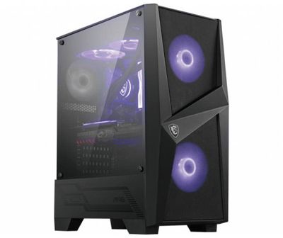 MSI MAG Forge 100M Midi Tower Noir, Transparent