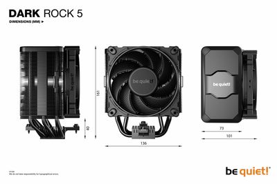 Ventirad Be Quiet Dark Rock 5 - Noir - AMD/Intel