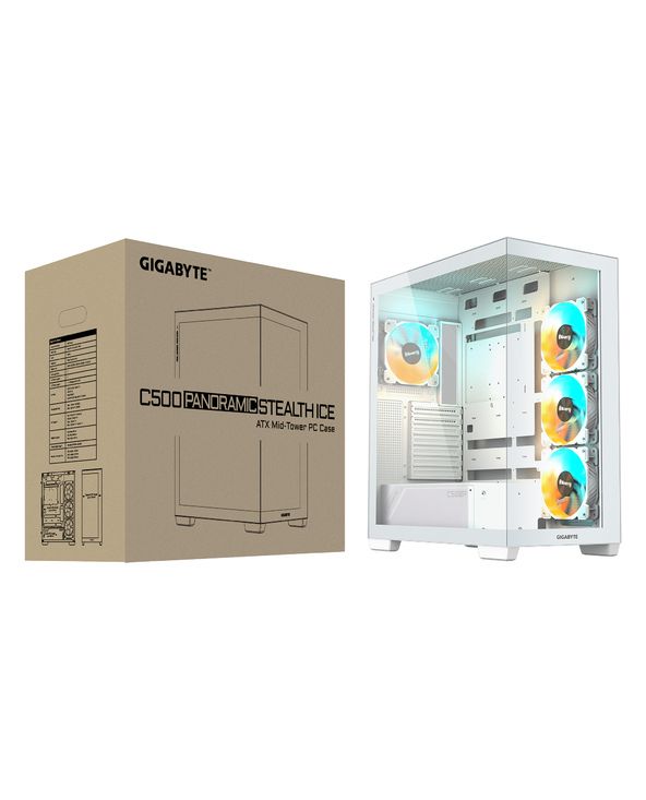GIGABYTE C500 PANORAMIC STEALTH Midi Tower Blanc