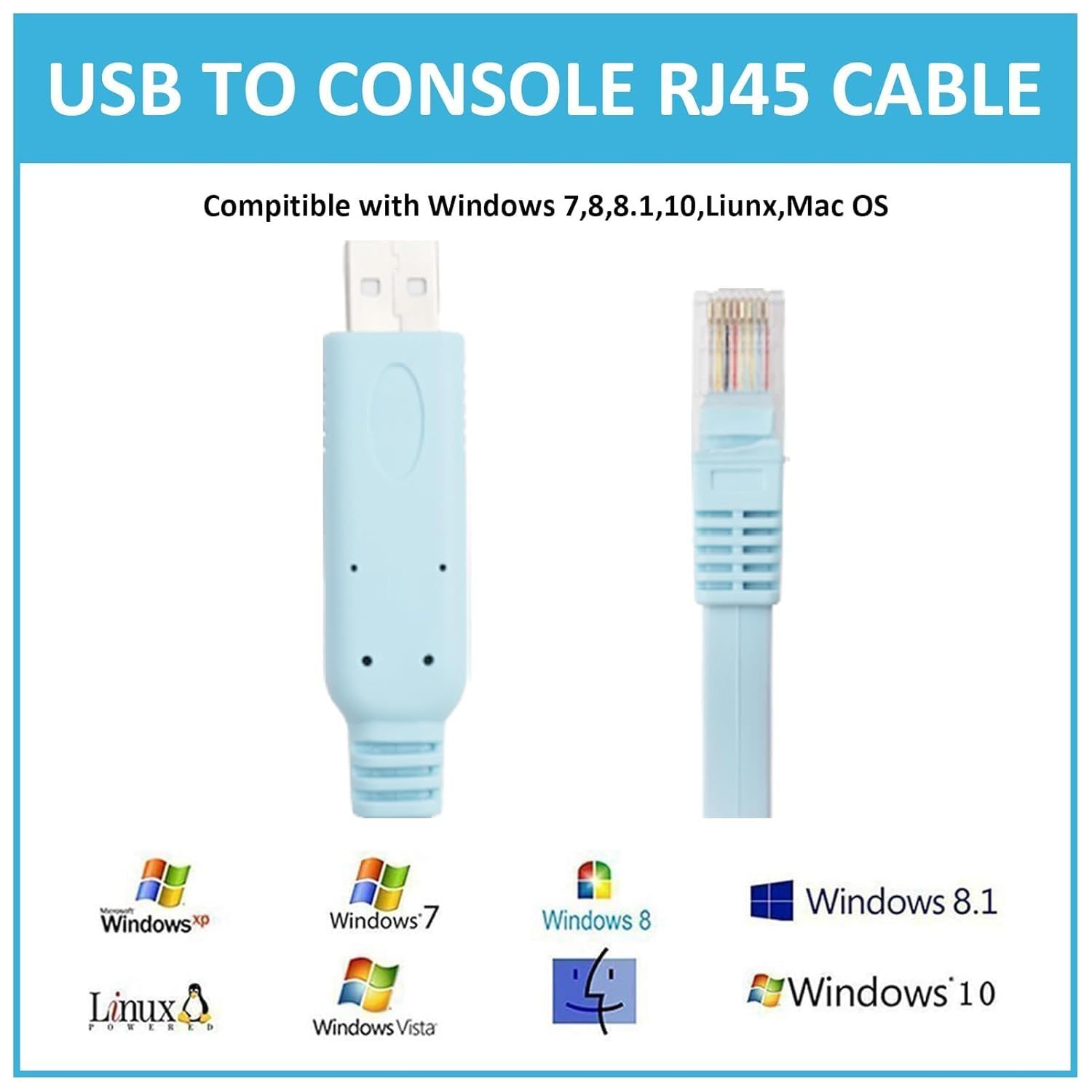 Câble USB RJ45 pour Console FTDI