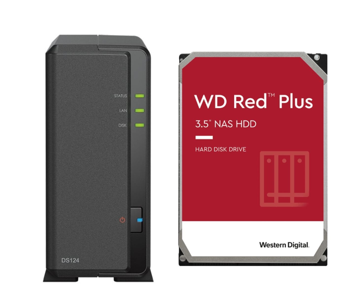 Synology Bundle DS124 1 x WD Red Plus 2To