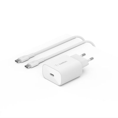 Chargeur secteur USB-C PD 3.0 PPS (25 W) avec câble USB-C