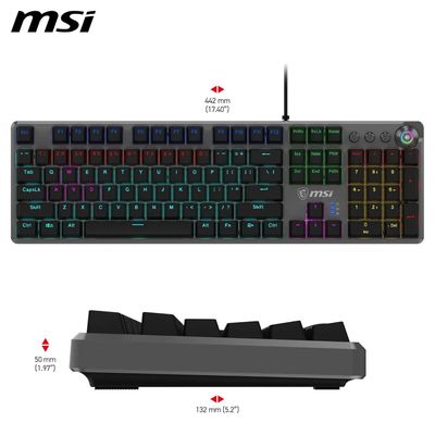 MSI FORGE GK310 RED Clavier AZERTY Filaire RGB