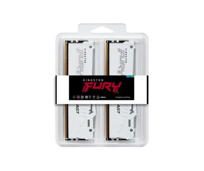 KINGSTON FURY Beast Blanc RGB DDR5 - 6000Mhz - 64Go (2x32Go)