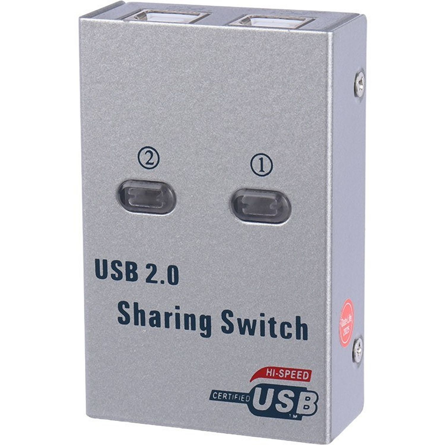 Commutateur USB 2.0 UY-02A – Partage de périphérique – 2 PC vers 1 appareil – Bouton manuel – Compatible imprimante, scanner