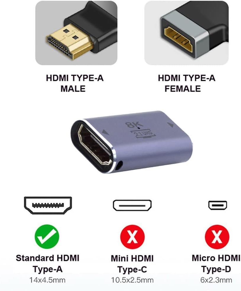 Adaptateur HDMI 2.1 8K  Femelle à  Femelle