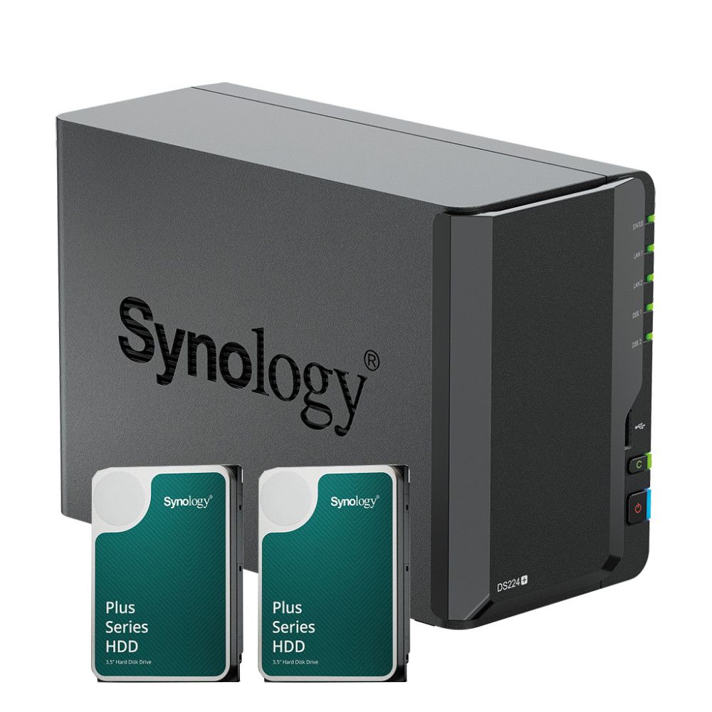 Bundle Synology DS224+ 2Go NAS + 2 DD HAT3310-8T