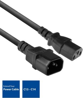 Rallonge  IEC 1.80M C13 à C14,mâle vers Femelle 3 Broches
