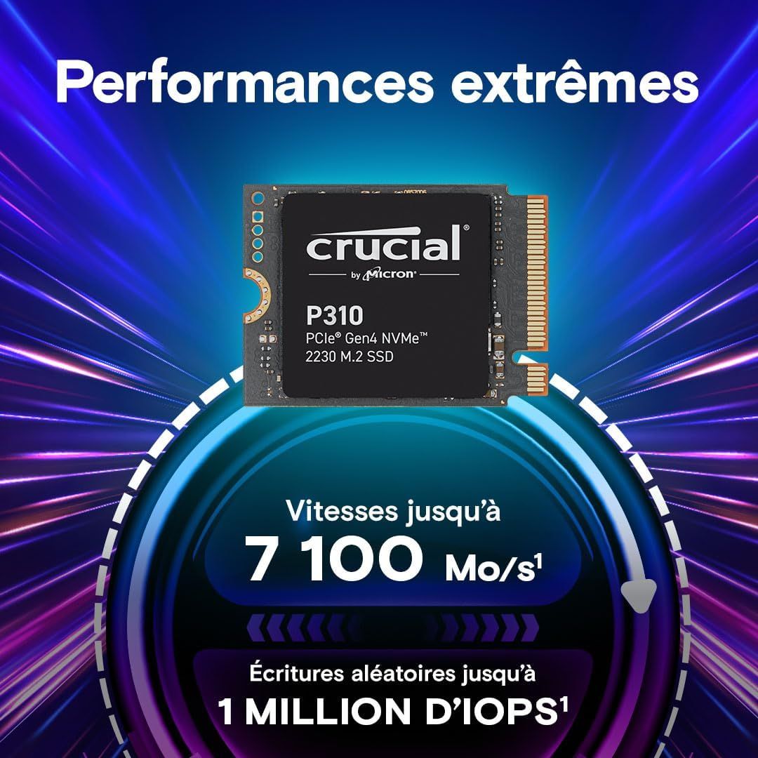 CRUCIAL P310 1 To PCIe Gen4 2230 NVMe M.2