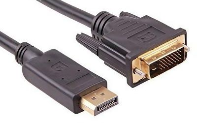 Câble Adaptateur DisplayPort vers DVI, Full HD 1080p, 1,8m, pour Ordinateur, PC, Moniteur, Projecteur - Plug &amp; Play.