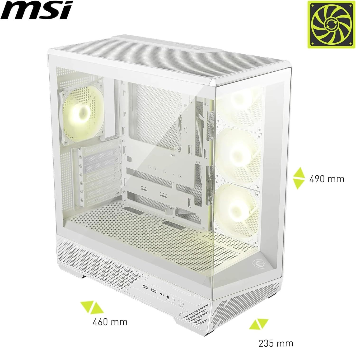 MSI MAG PANO 130R PZ blanc  Boîtier PC Moyen Tour