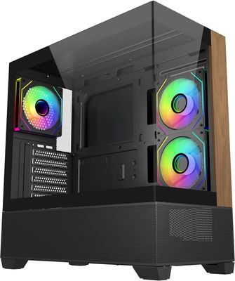 Boîtier PC Cooler Master Elite 690 - Noir - Bois - ARGB
