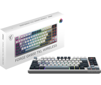 MSI FORGE GK600 TKL W SKY FR - Clavier AZERTY