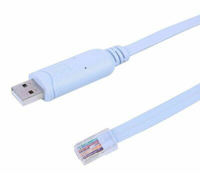 Câble Console USB FTDI 1,8m - RJ45 - Bleu