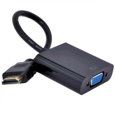 Adaptateur HDMI vers VGA Noir 1080p Full HD