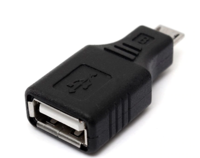 Adaptateur USB A Femelle vers Micro USB Mâle - Noir