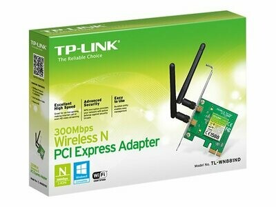 TP-Link Adaptateur Réseau Wi-Fi N PCIe 300 Mbps TL-WN881ND