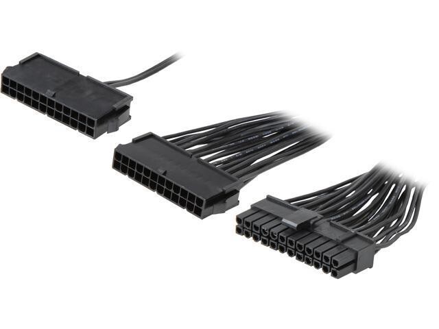 Câble Adaptateur Dual PSU ATX 20+4 Pin - Solution professionnelle pour configuration Multi-Alimentations