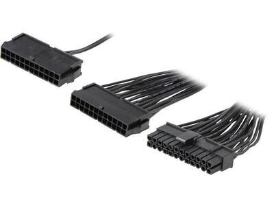 Câble Adaptateur Dual PSU ATX 20+4 Pin - Solution professionnelle pour configuration Multi-Alimentations