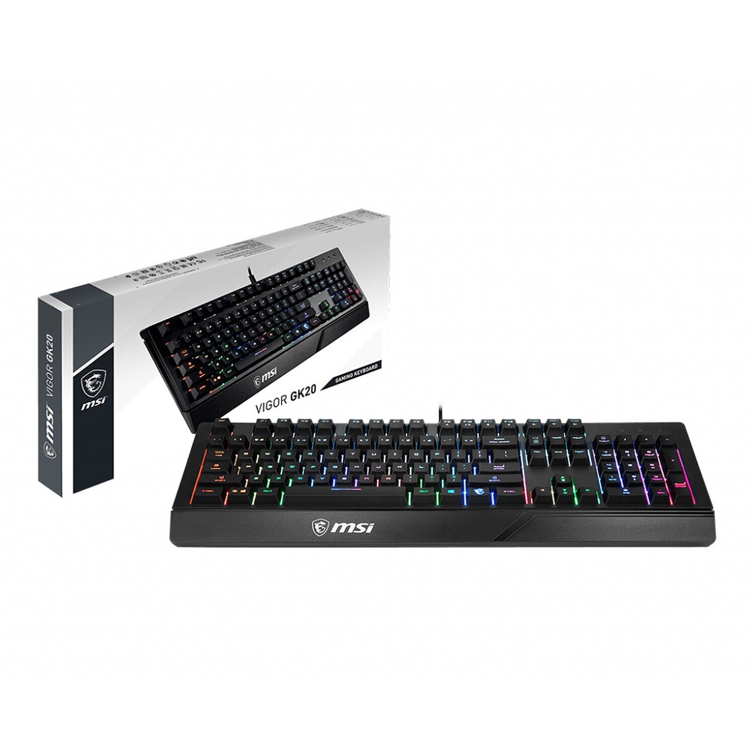 MSI Vigor GK20 clavier filaire AZERTY (S11-04FR233-CLA) - RGB