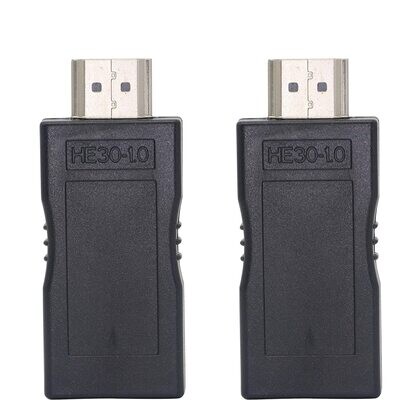 Adaptateur HDMI Mâle vers RJ45 Femelle - Noir - Transmission 30m - 1080P