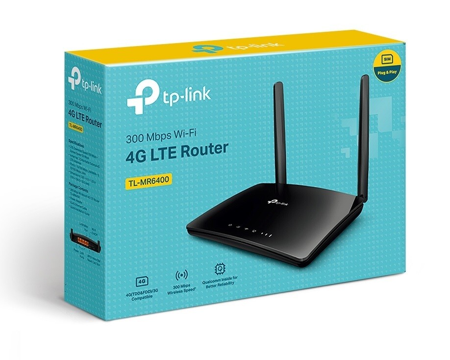 TP-Link Routeur 4G LTE Wi-Fi N 300 Mbps TL-MR6400