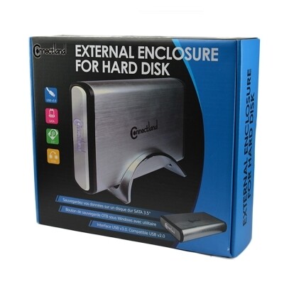 Connectland Boîtier externe USB 3.0 pour disque dur 3.5" SATA