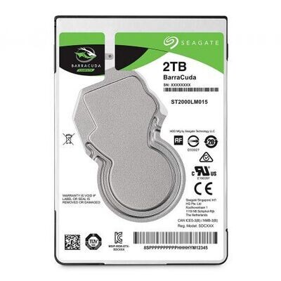 Seagate BarraCuda Disque Dur Interne 2 To 2.5" SATA (ST2000LM015)