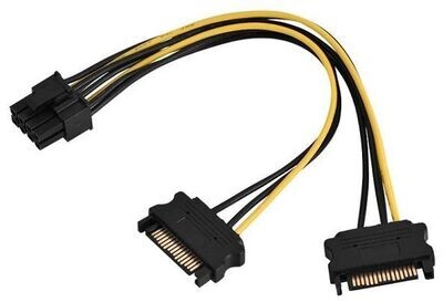 Câble 2x SATA vers 8 Broches - Noir