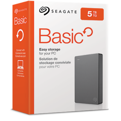 Seagate Basic Disque Dur Externe 2, 5" - USB 3.0 - 5To