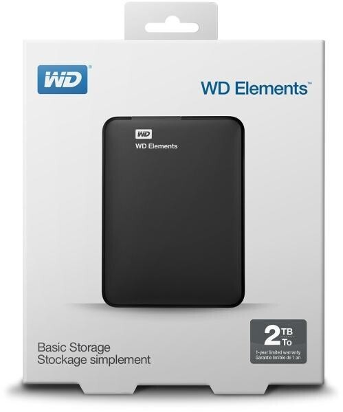 WD Elements Noir Disque dur externe (USB 3.0) 2.5" - 2To