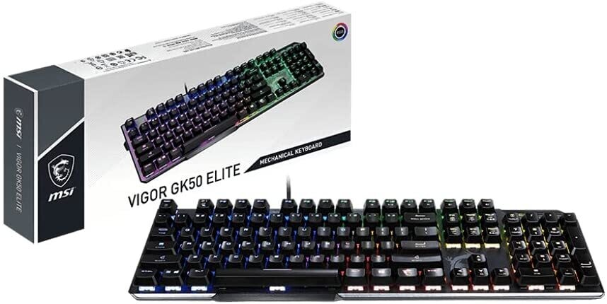 MSI VIGOR GK50 ELITE BW FR - Clavier Filaire AZERTY RGB