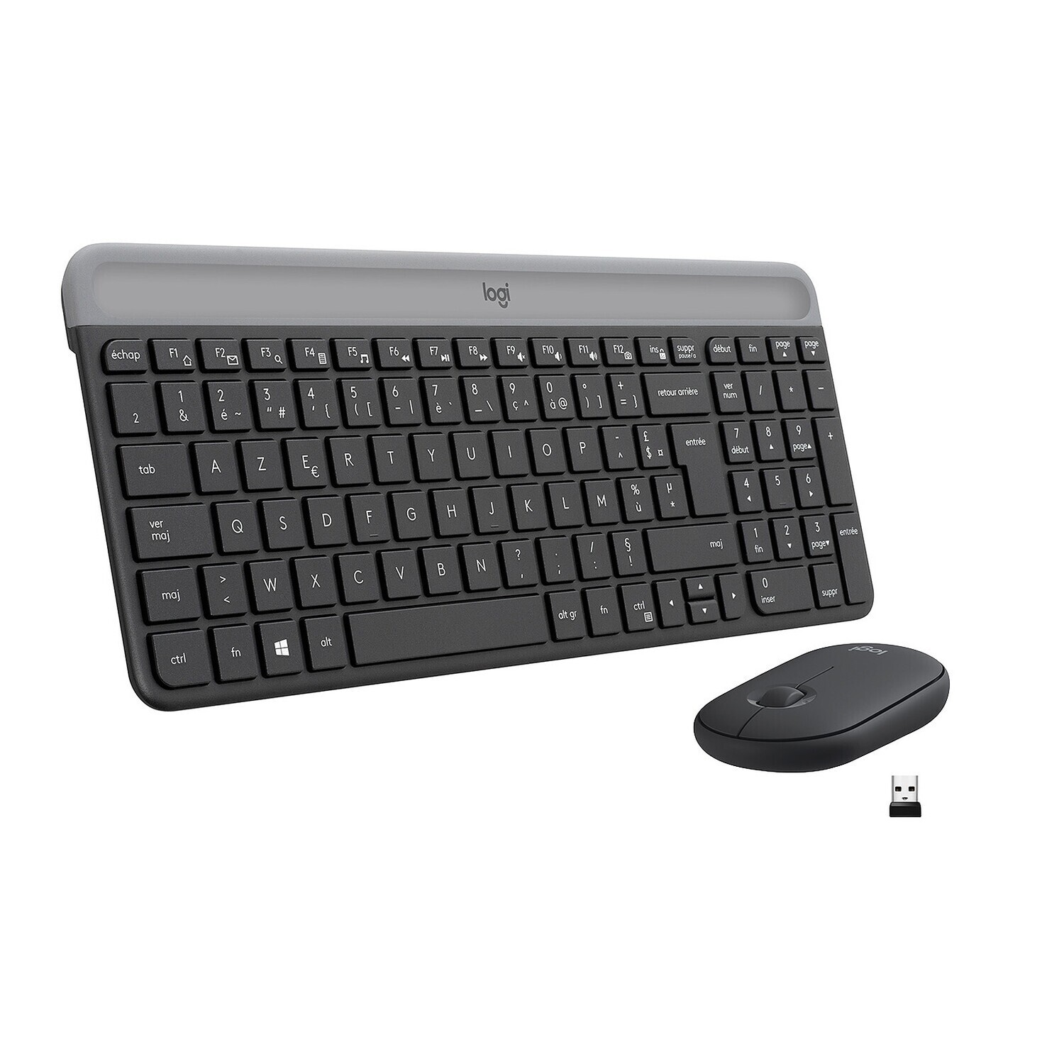 Logitech KIT MK470 Slim Noir  Clavier et Souris Sans Fil AZERTY