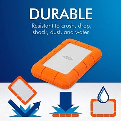 LaCie Disque dur externe robuste USB-C - 4To - Orange