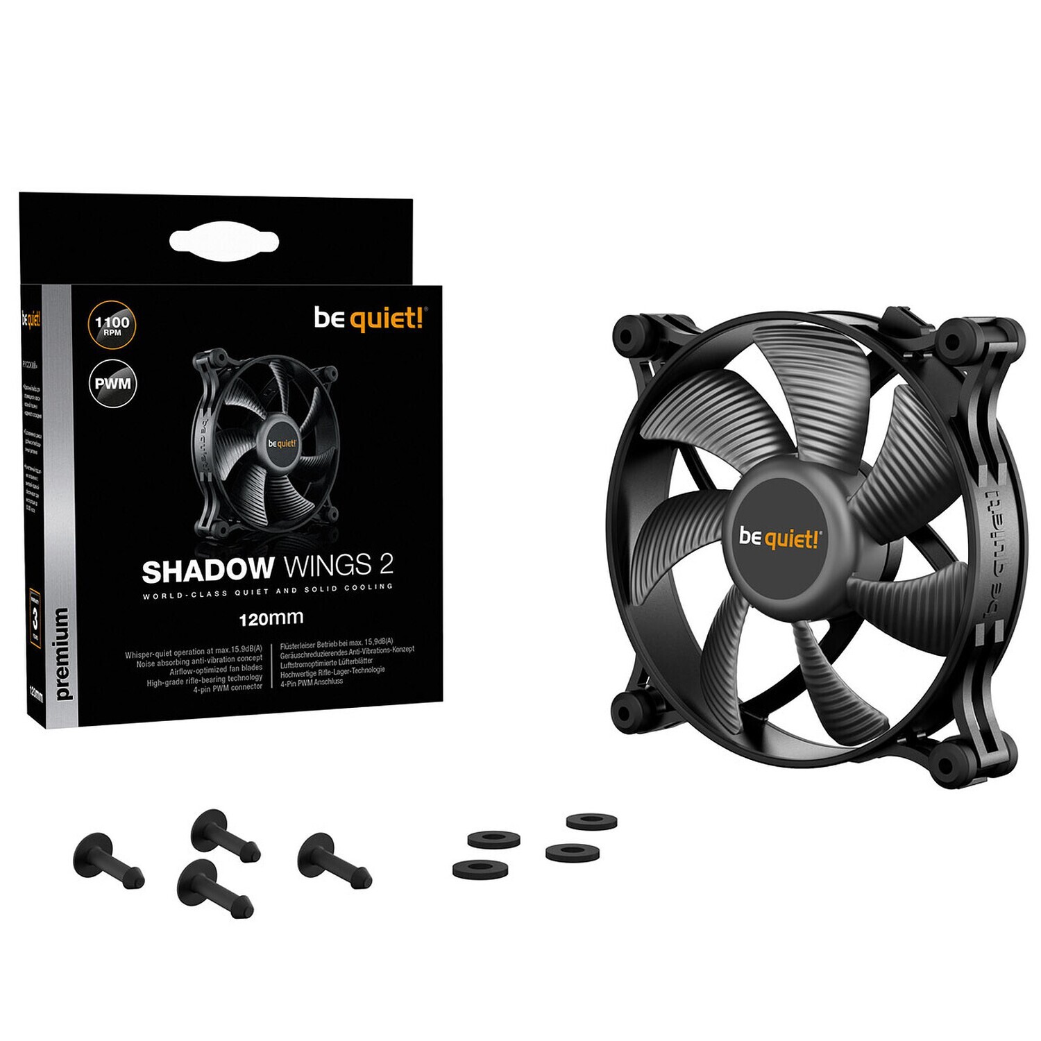 BE QUIET SHADOW WINGS 2 PWM ventilateur 120mm